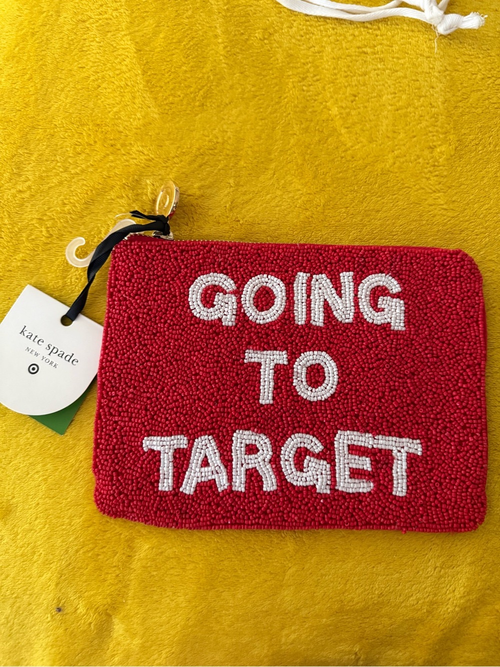 Target Red Beaded Wristlet Pouch